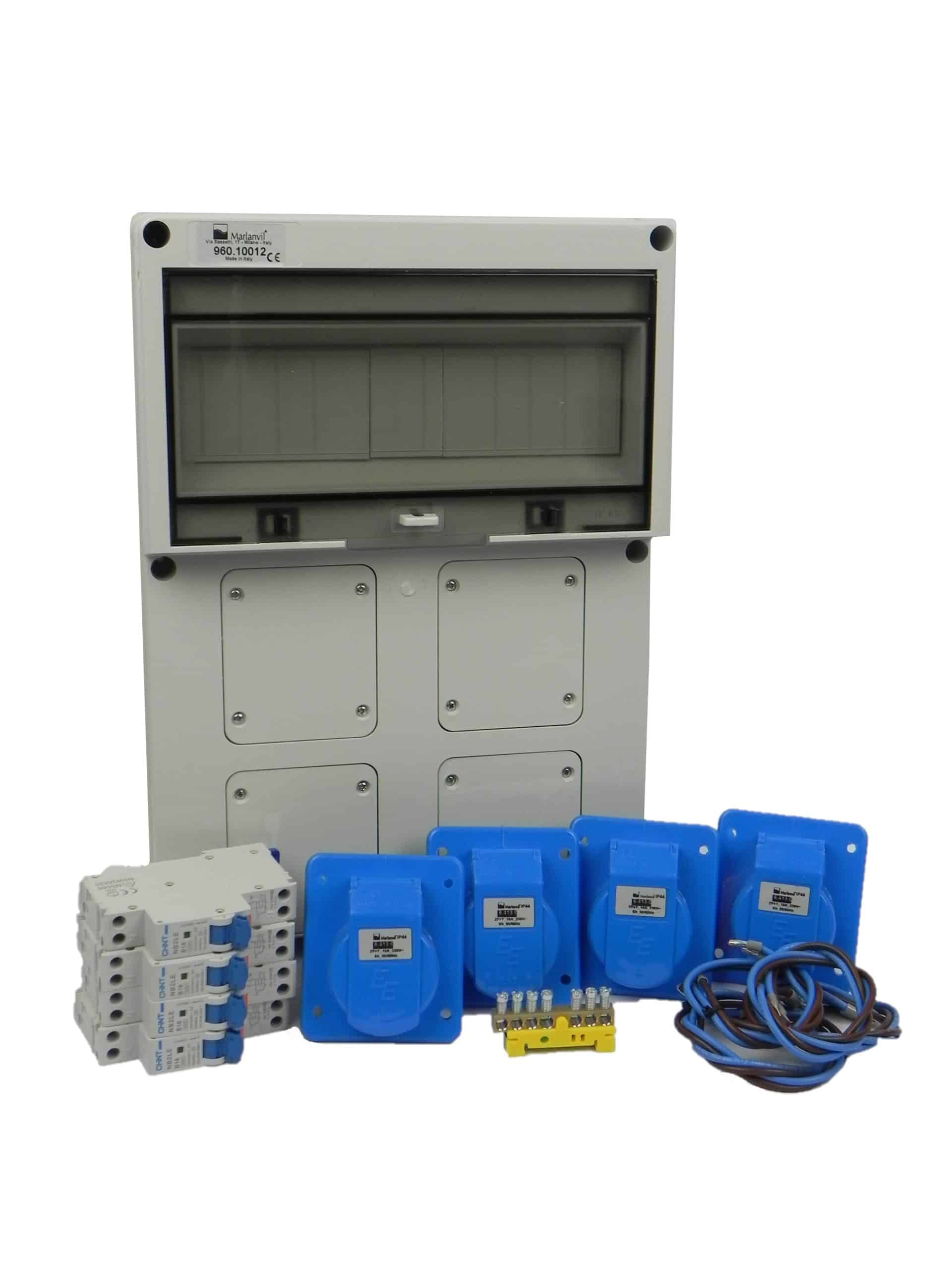 AANSLUITKAST front 4 WCD CEE 16A IP65 - KIT