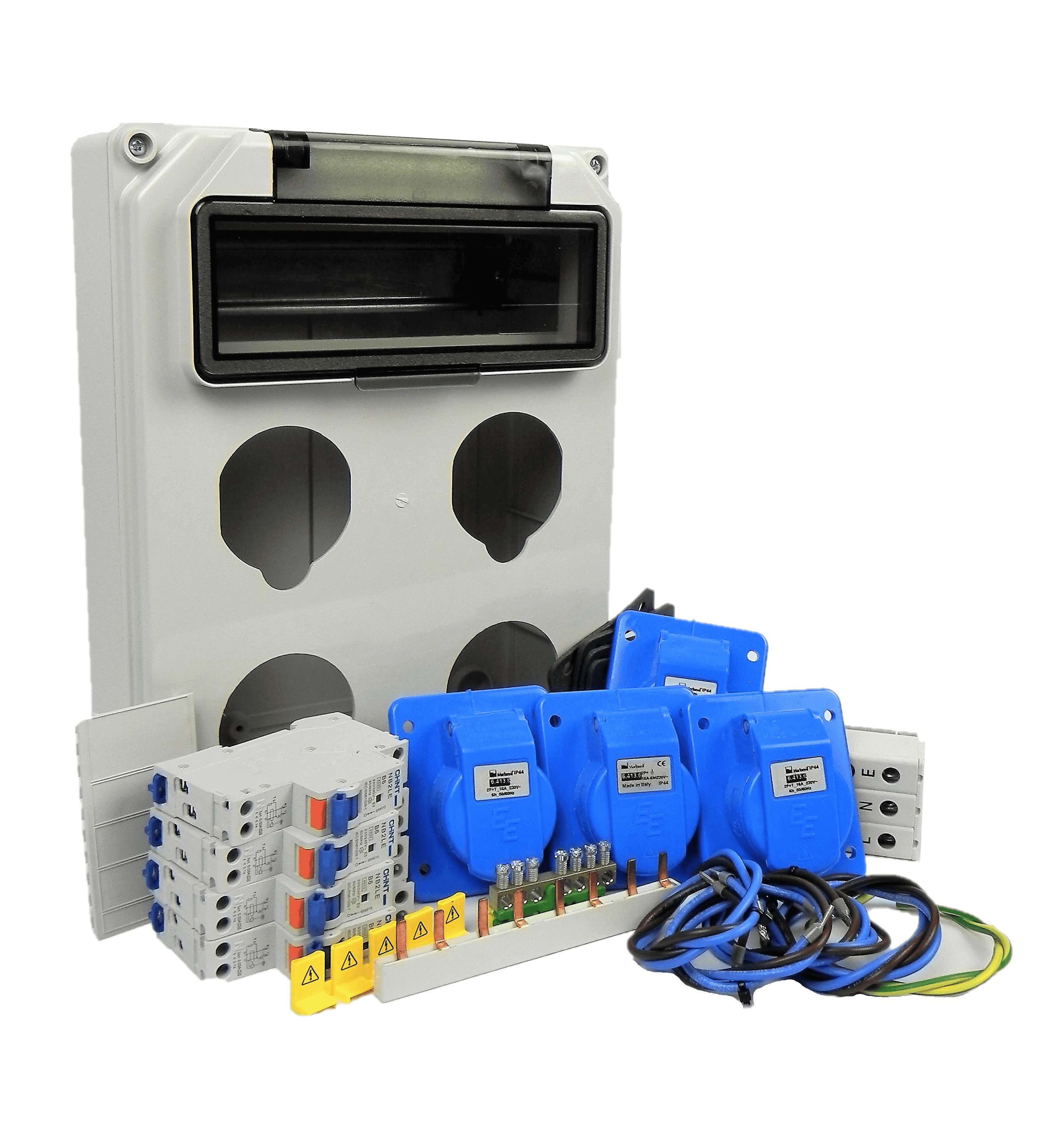 AANSLUITKAST front 4 WCD CEE 16A IP44 - KIT