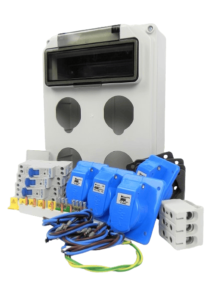 AANSLUITKAST front 4 WCD CEE 16A IP44 - KIT