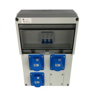 AANSLUITKAST front 3 WCD CEE 16A IP65 - GEMONTEERD