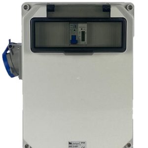AANSLUITKAST zijkant 1 WCD CEE 16A / 1x KWH meter IP44 - GEMONTEERD
