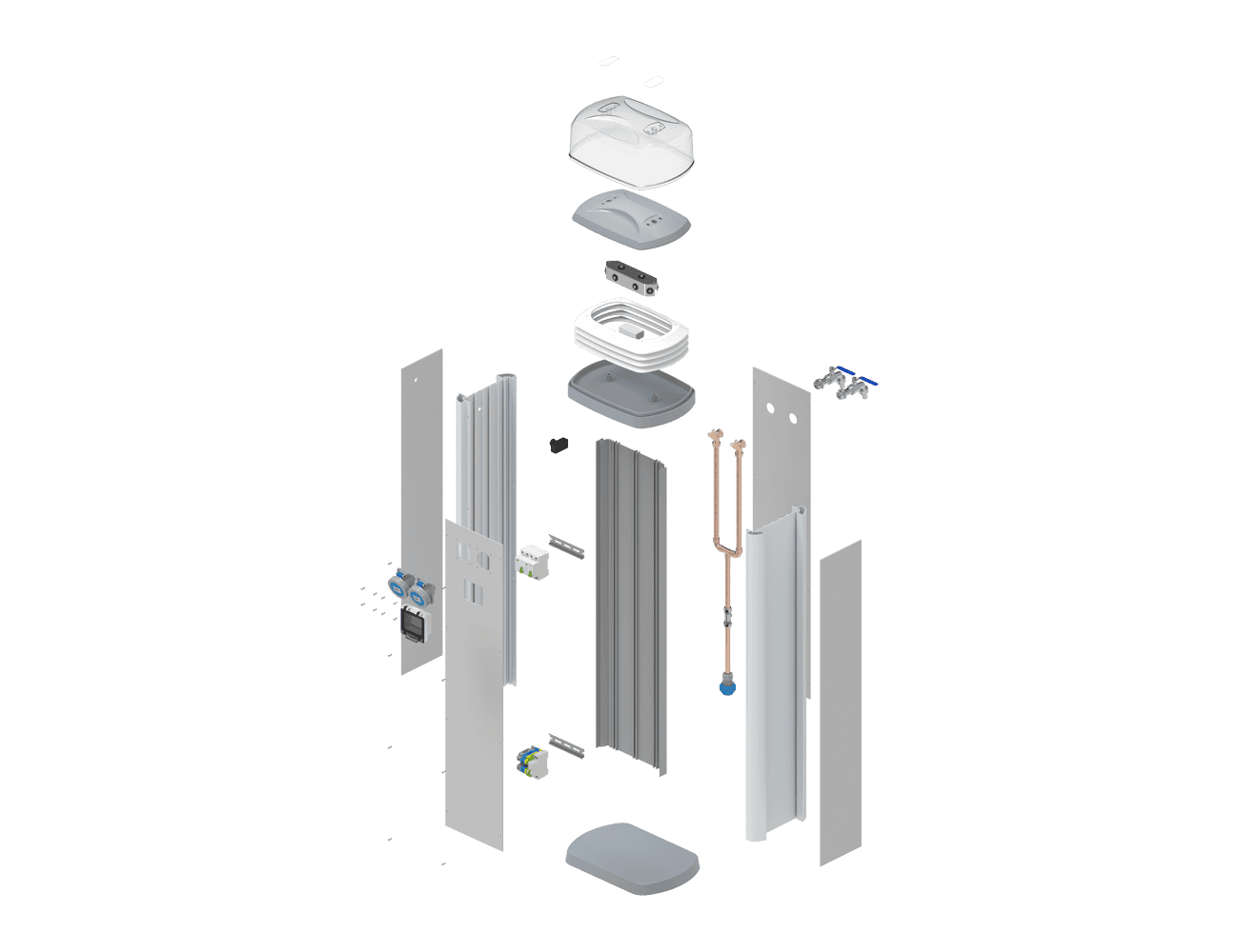 QUANTUM 750mm Stroomzuil 1 WCD