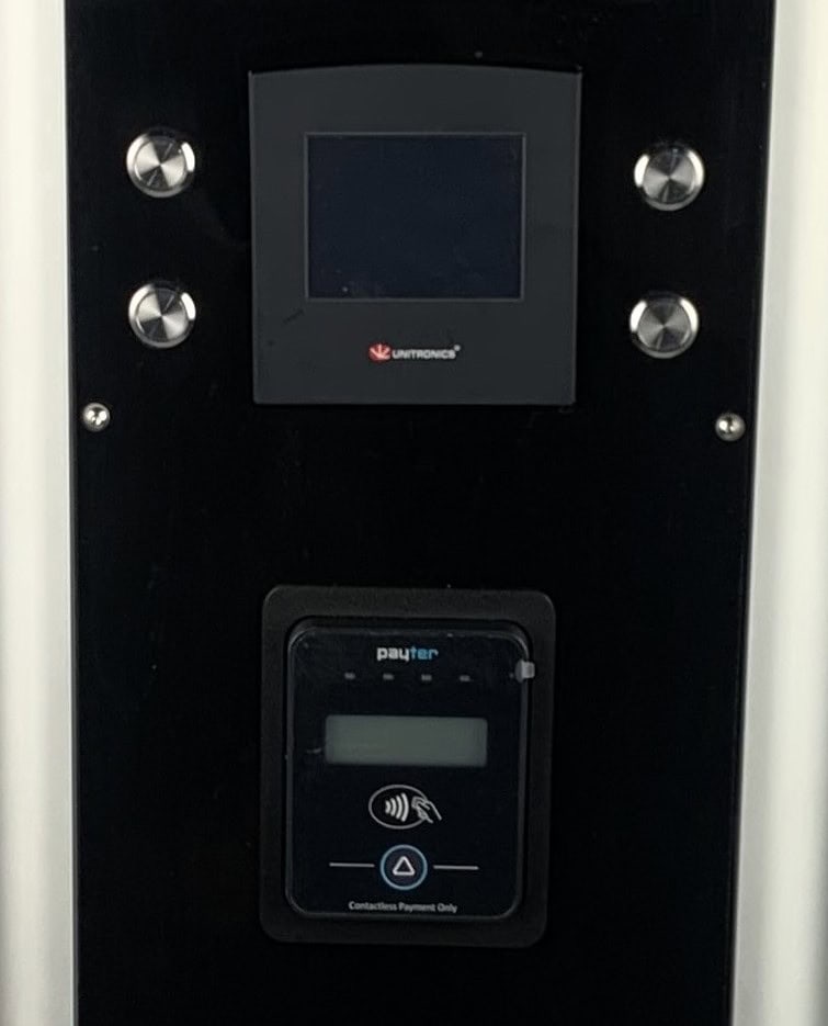 QUANTUM 1500mm Stroomzuil Contactloos Betaalsysteem