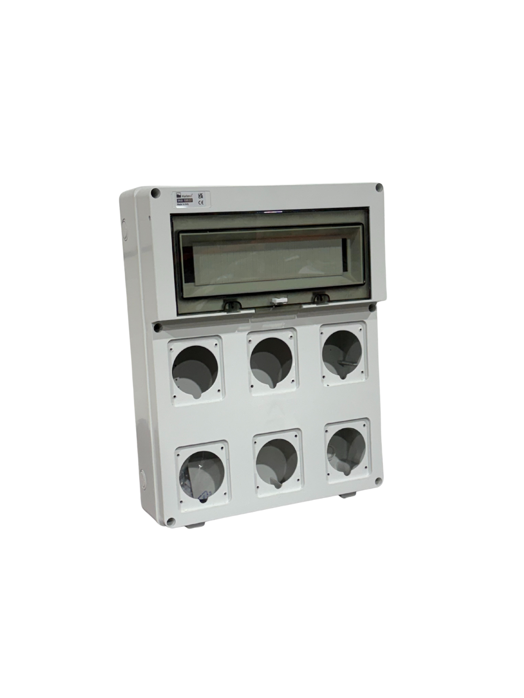 AANSLUITKAST front 6 WCD CEE 16A/ 6x KWh meter IP65 - KIT