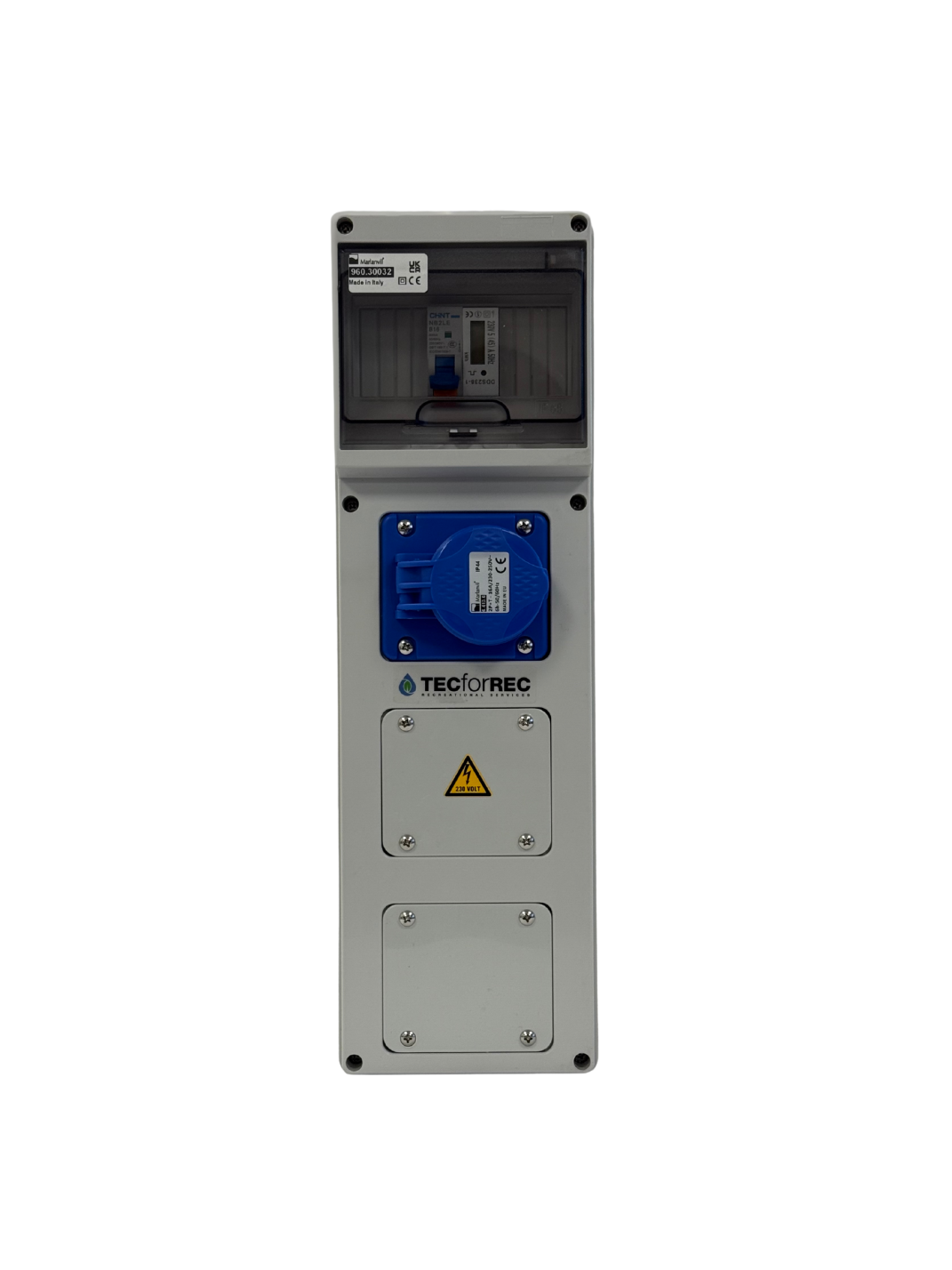 AANSLUITKAST Slim 1 WCD CEE 16A/ 1x KWH meter IP65 - GEMONTEERD