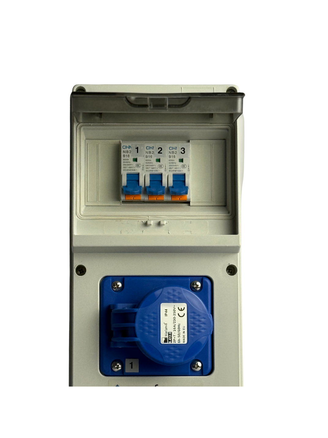 AANSLUITKAST Slim 3 WCD CEE 16A IP65 - GEMONTEERD